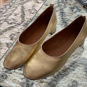 H&M gold ballet heel
